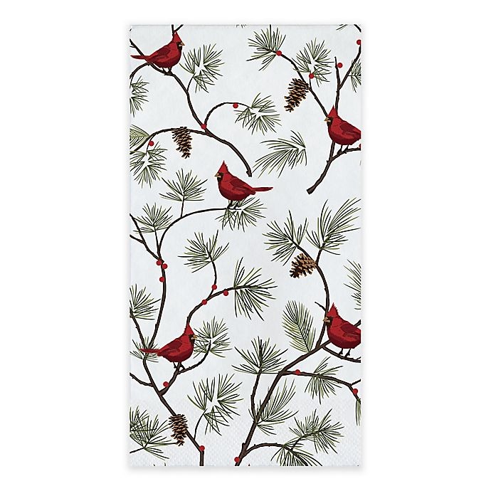 slide 1 of 1, Winter Wonderland Snow Cardinal Paper Guest Towels, 20 ct