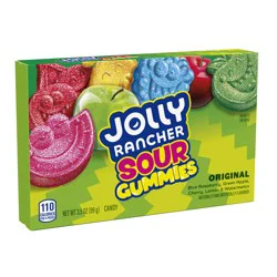 Jolly Rancher Sour Gummies Assorted Fruit Flavored Candy Box, 3.5 oz