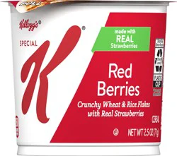 Special K Cold Breakfast Cereal Cup, Made with Real Strawberries, Single Serve, Red Berries, 2.5oz Cup (1 Cup)