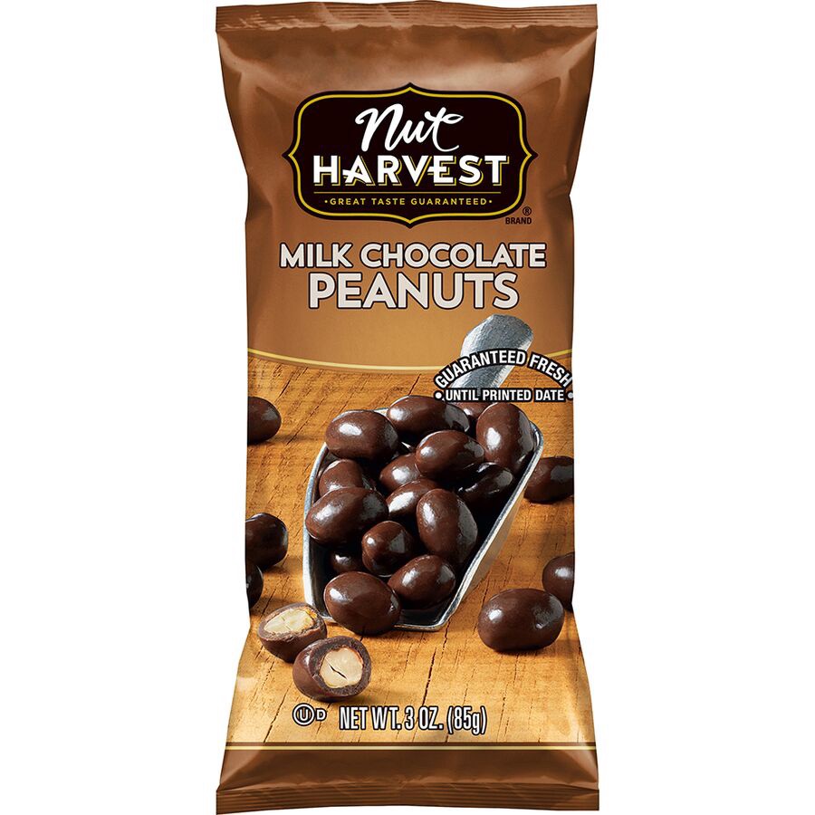 slide 1 of 5, Nut Harvest Milk Chocolate Peanuts 3 Oz, 3 oz