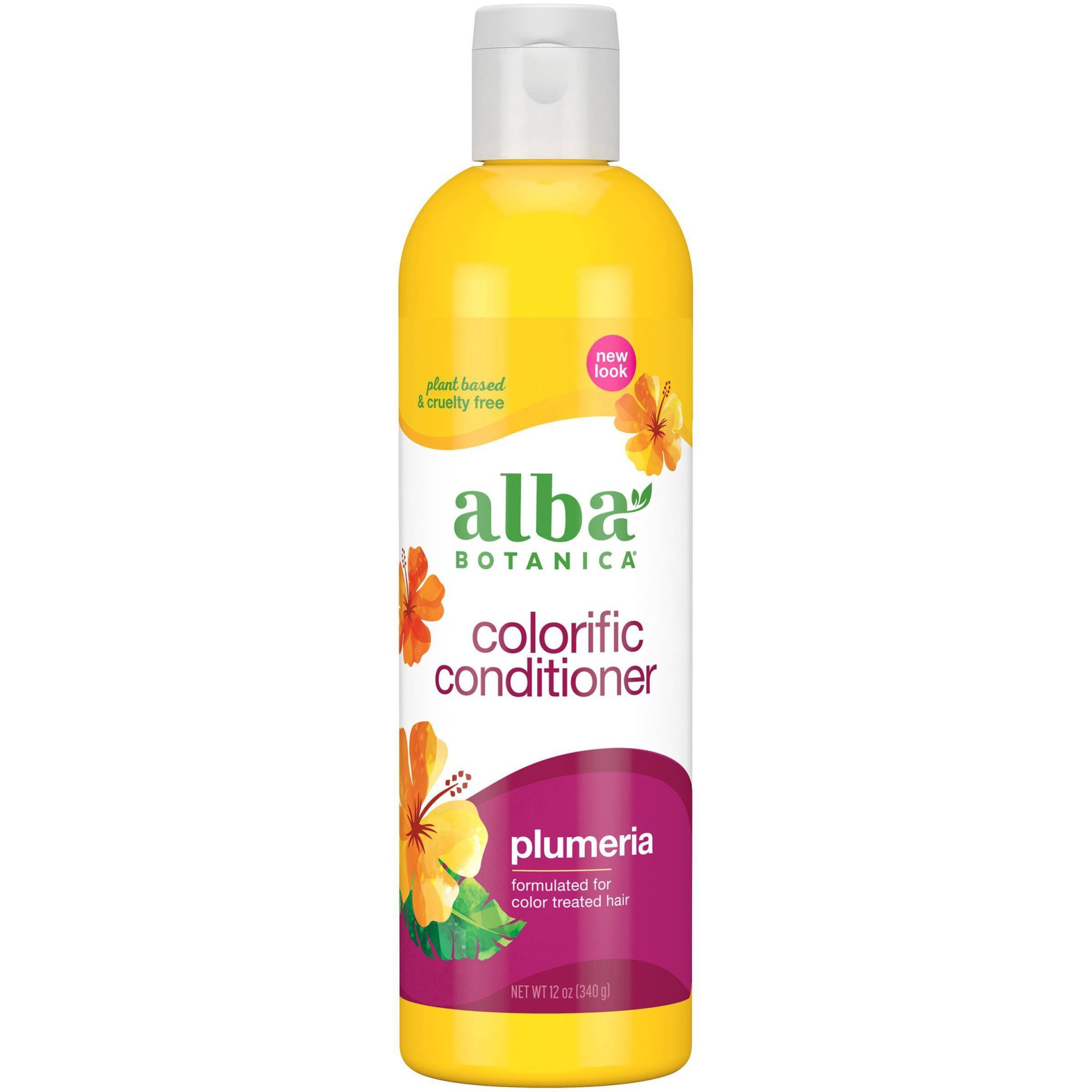 slide 1 of 3, Alba Botanica Plumeria Colorific Conditioner 12 oz. Bottle, 12 oz