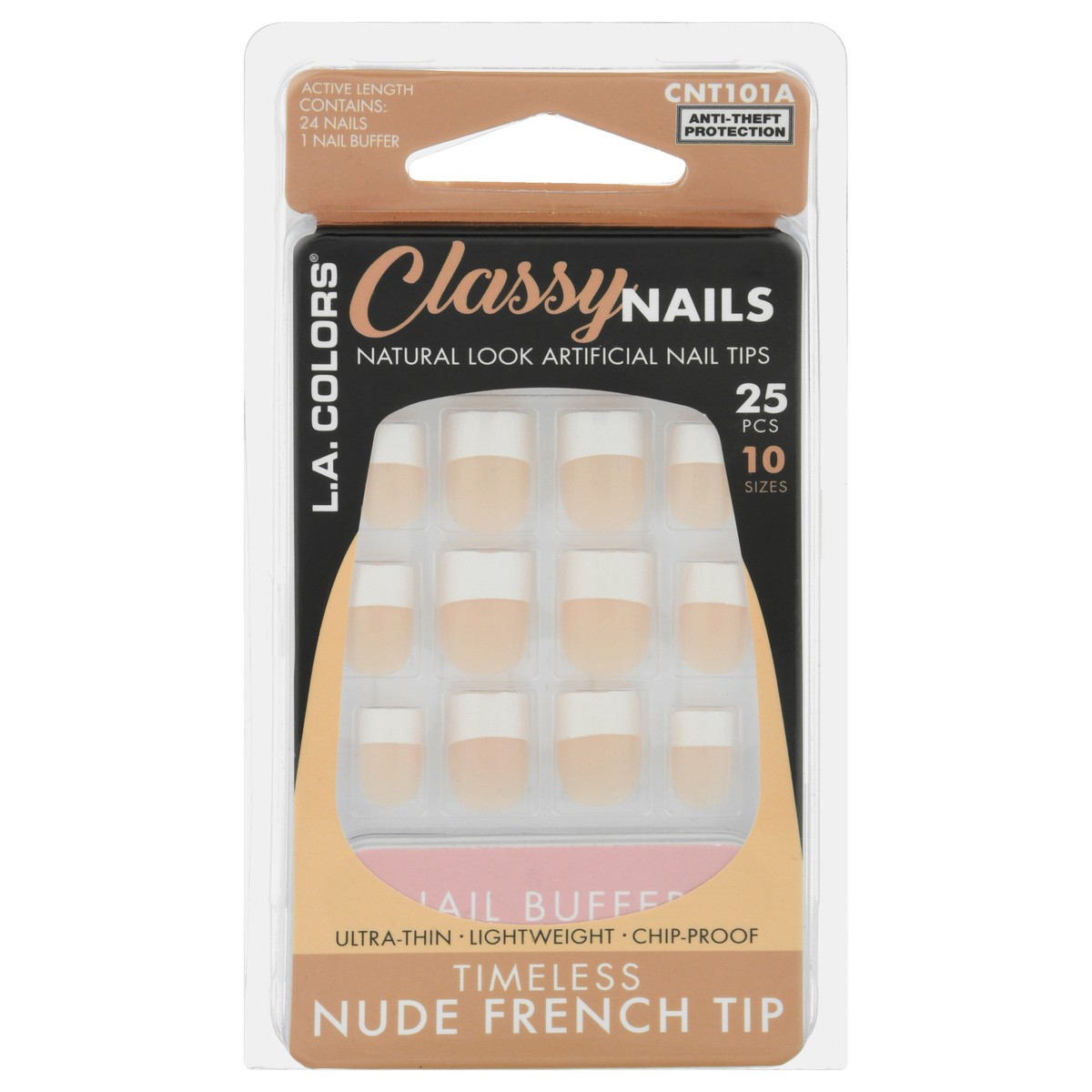 slide 5 of 11, L.A. Colors Classy Nail Tips - Nude / French, 24 ct