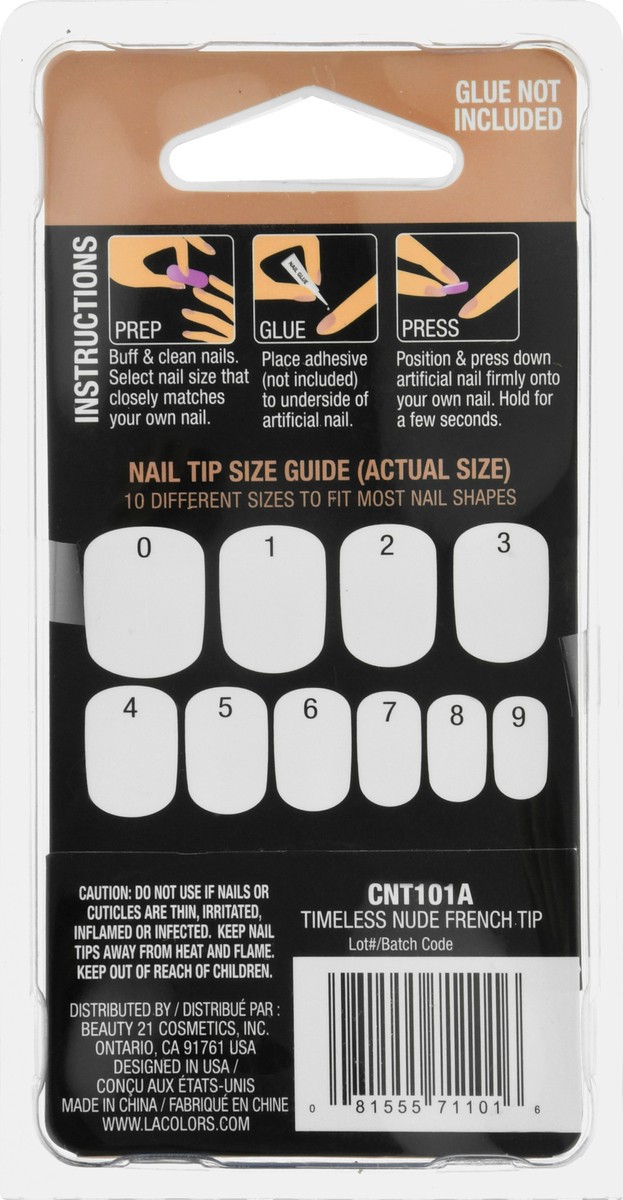 slide 7 of 11, L.A. Colors Classy Nail Tips - Nude / French, 24 ct