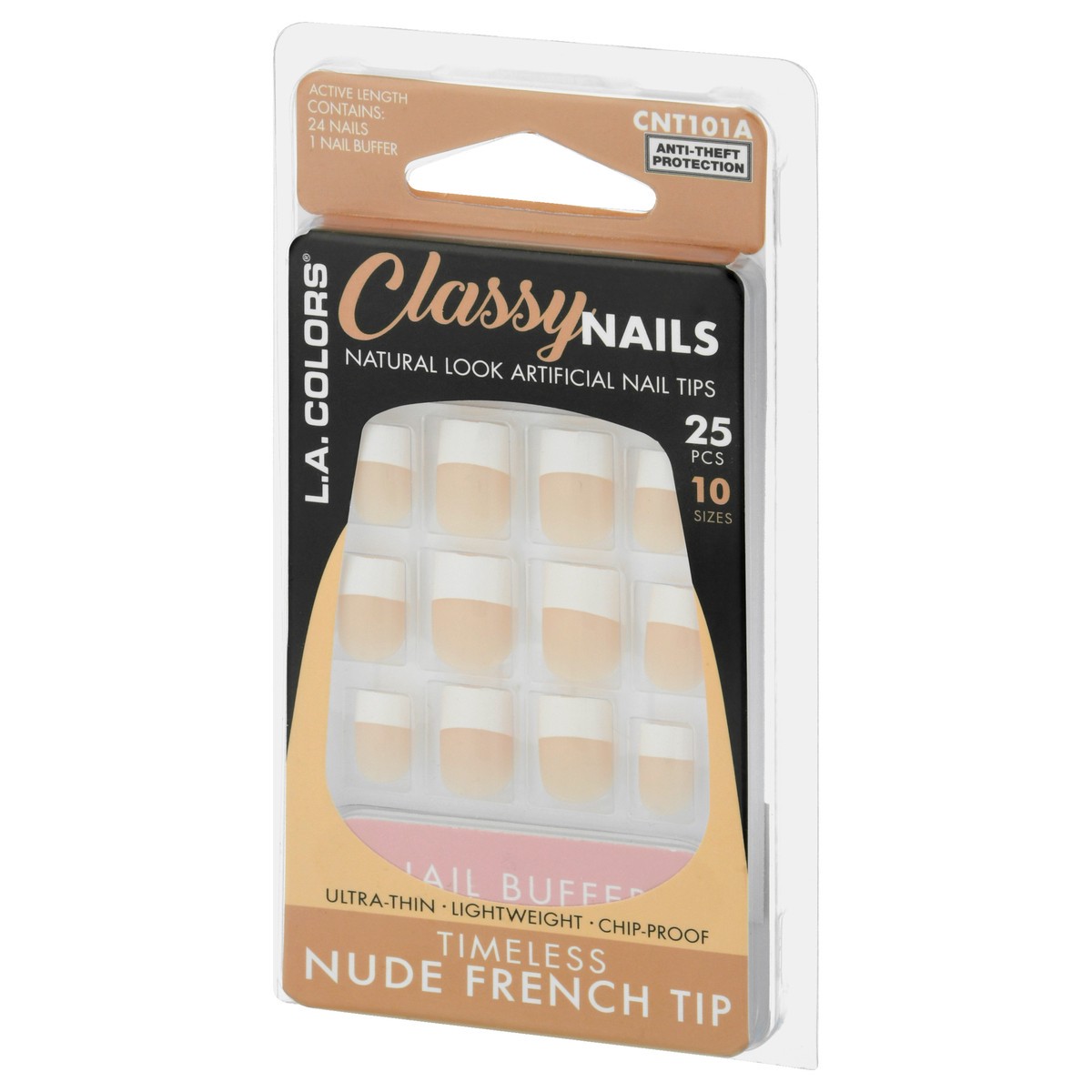 slide 11 of 11, L.A. Colors Classy Nail Tips - Nude / French, 24 ct