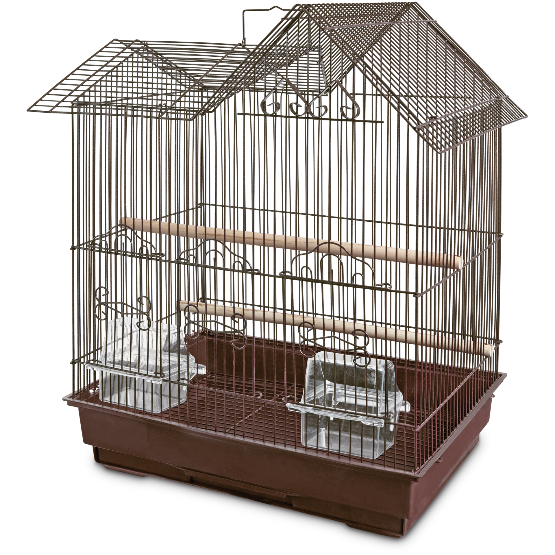 slide 1 of 1, You & Me Parakeet Ranch House Cage, Brown, 22 in