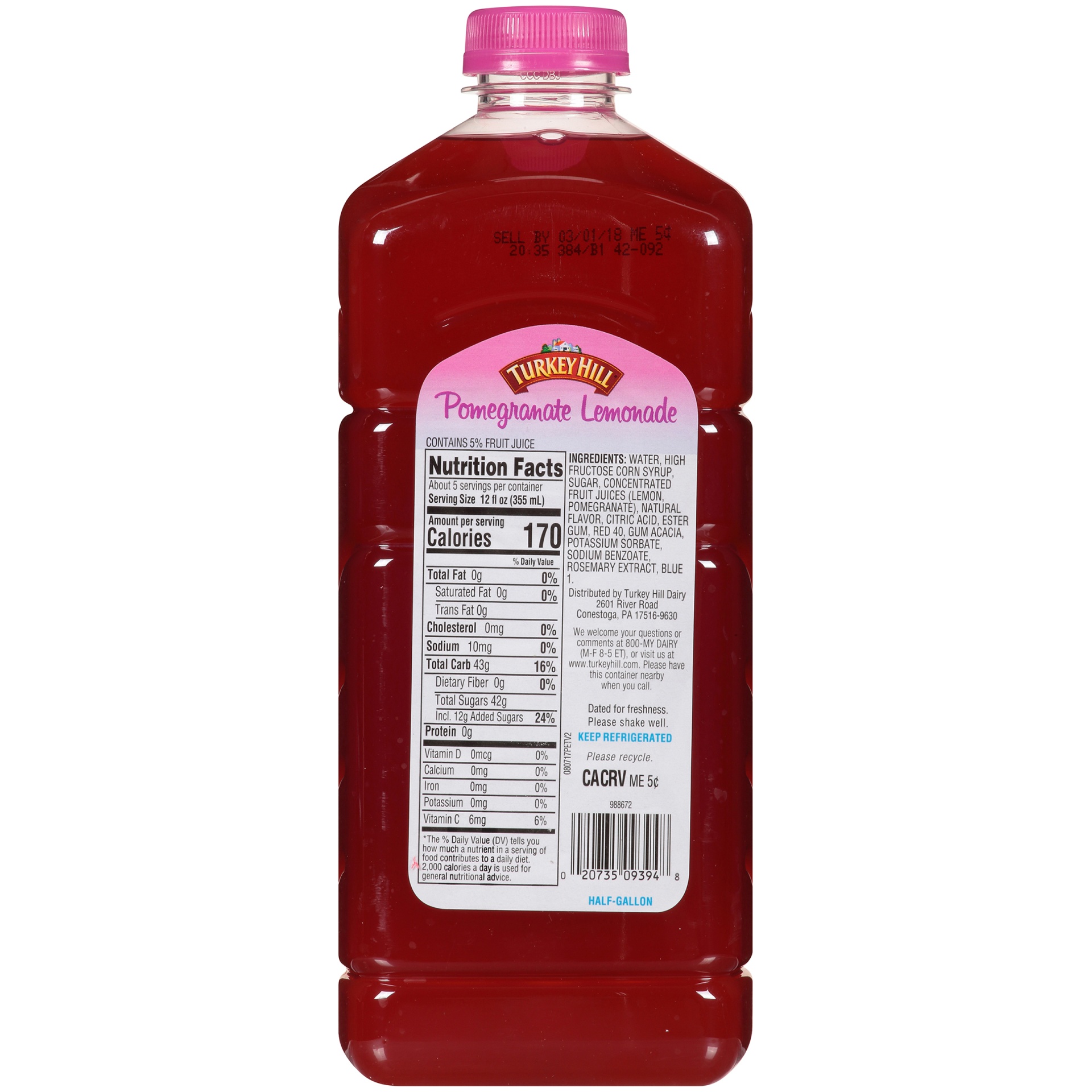 Turkey Hill Pomegranate Lemonade 64 fl oz Shipt