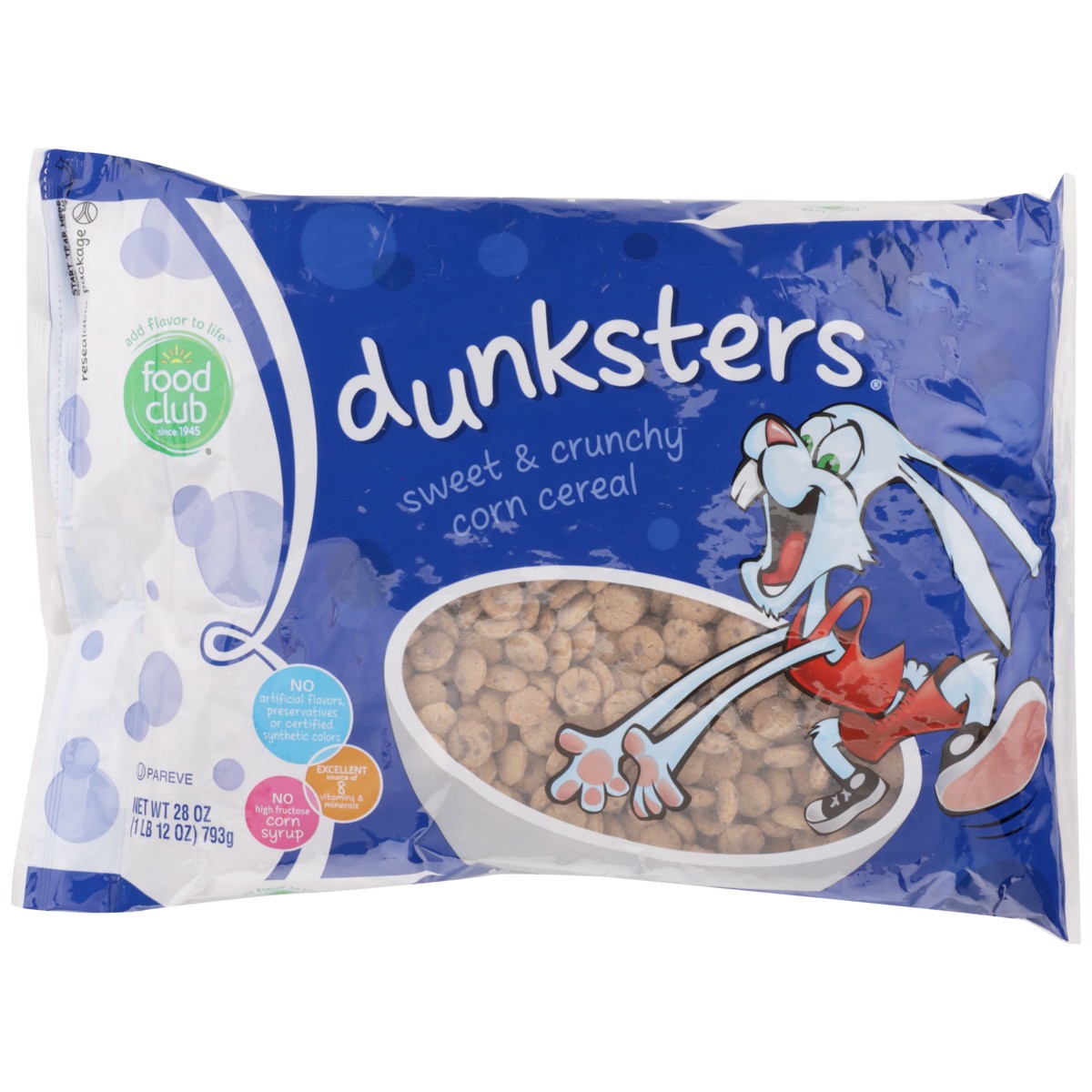 slide 8 of 9, Food Club Dunksters Sweet & Crunchy Corn Cereal, 28 oz