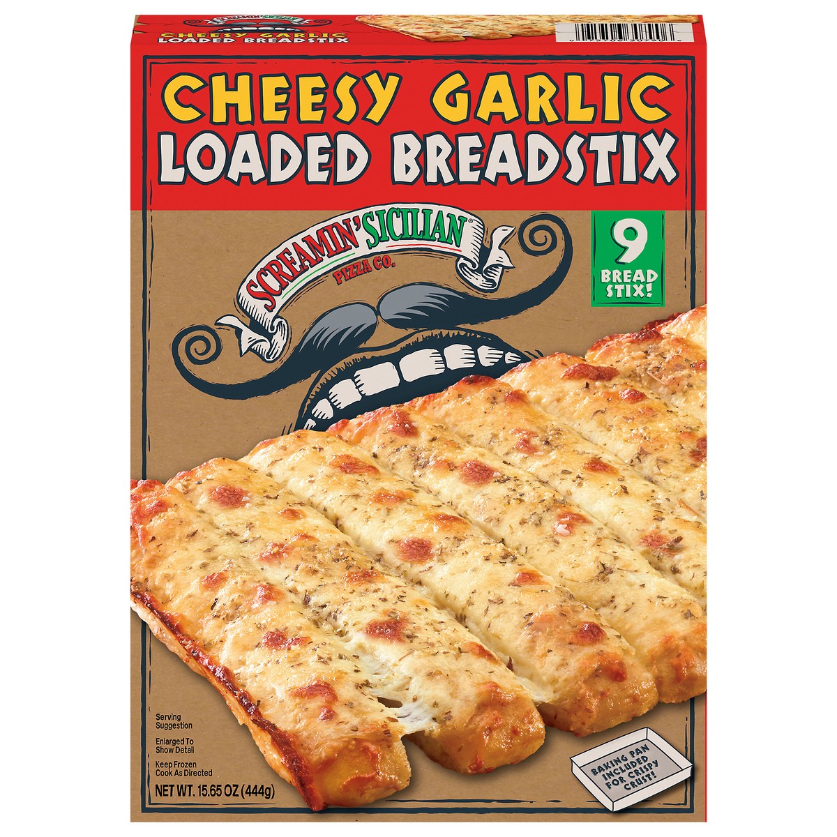 slide 1 of 9, Screamin' Sicilian Loaded Breadstix Cheesy Garlic, 15.65 oz