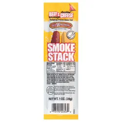 Snack Bites Smoke Stack Beef Sausage & Cheddar Cheese Snack