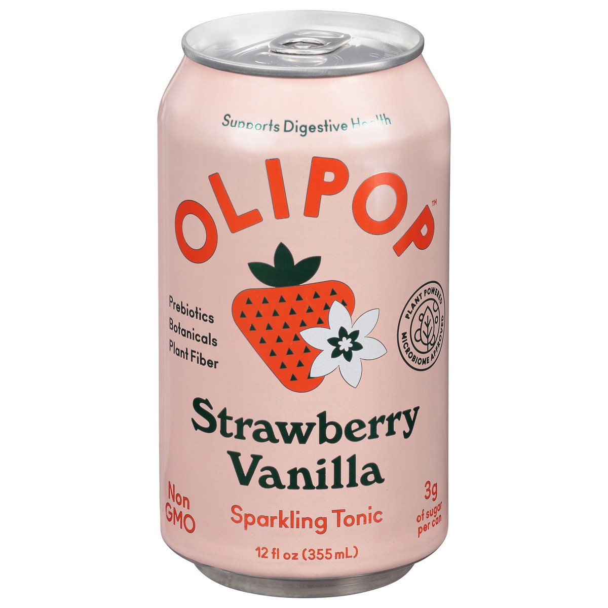 slide 1 of 1, Olipop Strawberry Vanilla, 12 oz
