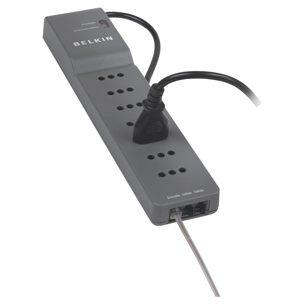 slide 1 of 17, Belkin 7-Outlet Home/Office Surge Protector, 4', 4 ft