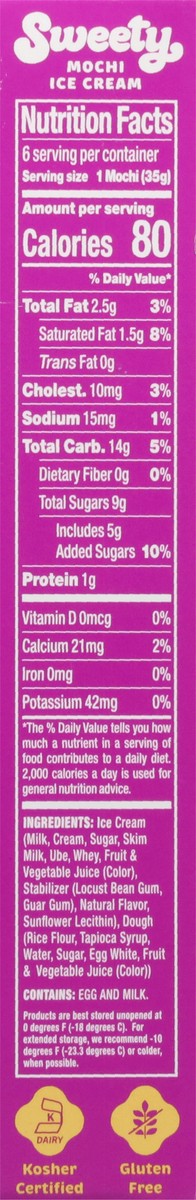 slide 3 of 13, Sweety Ube Purple Yam Mochi 6 ea, 6 ct