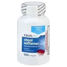 slide 1 of 1, Equaline Stool Softener 100mg, 100 ct