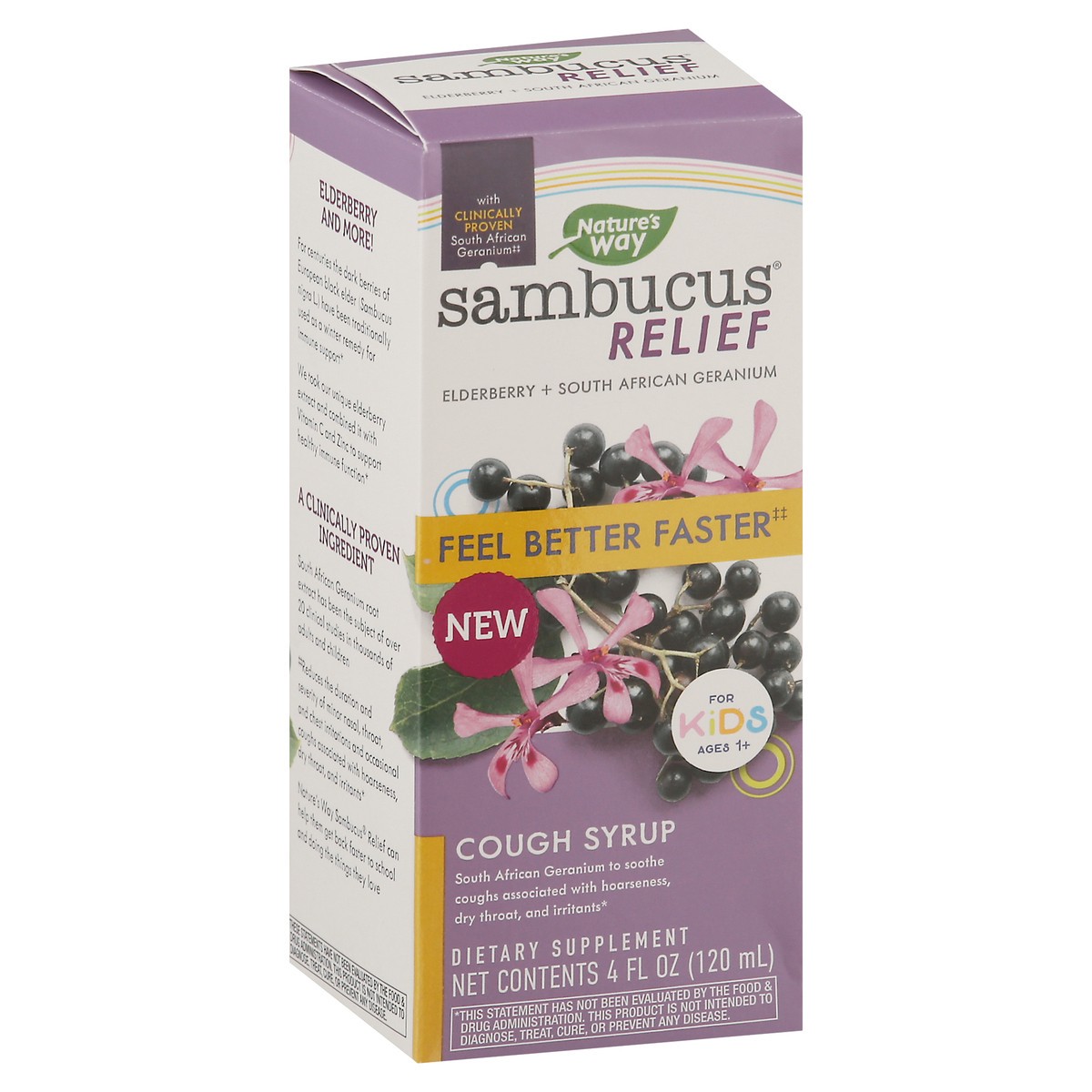 slide 14 of 14, Nature's Way Sambucus Kids Cough Relief + Immune Syrup, 4 fl oz
