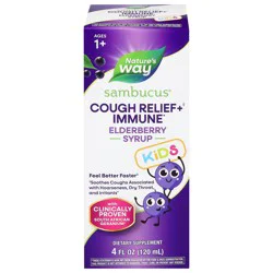 Nature's Way Kids Sambucus Cough Relief + Immune Syrup 4 fl oz