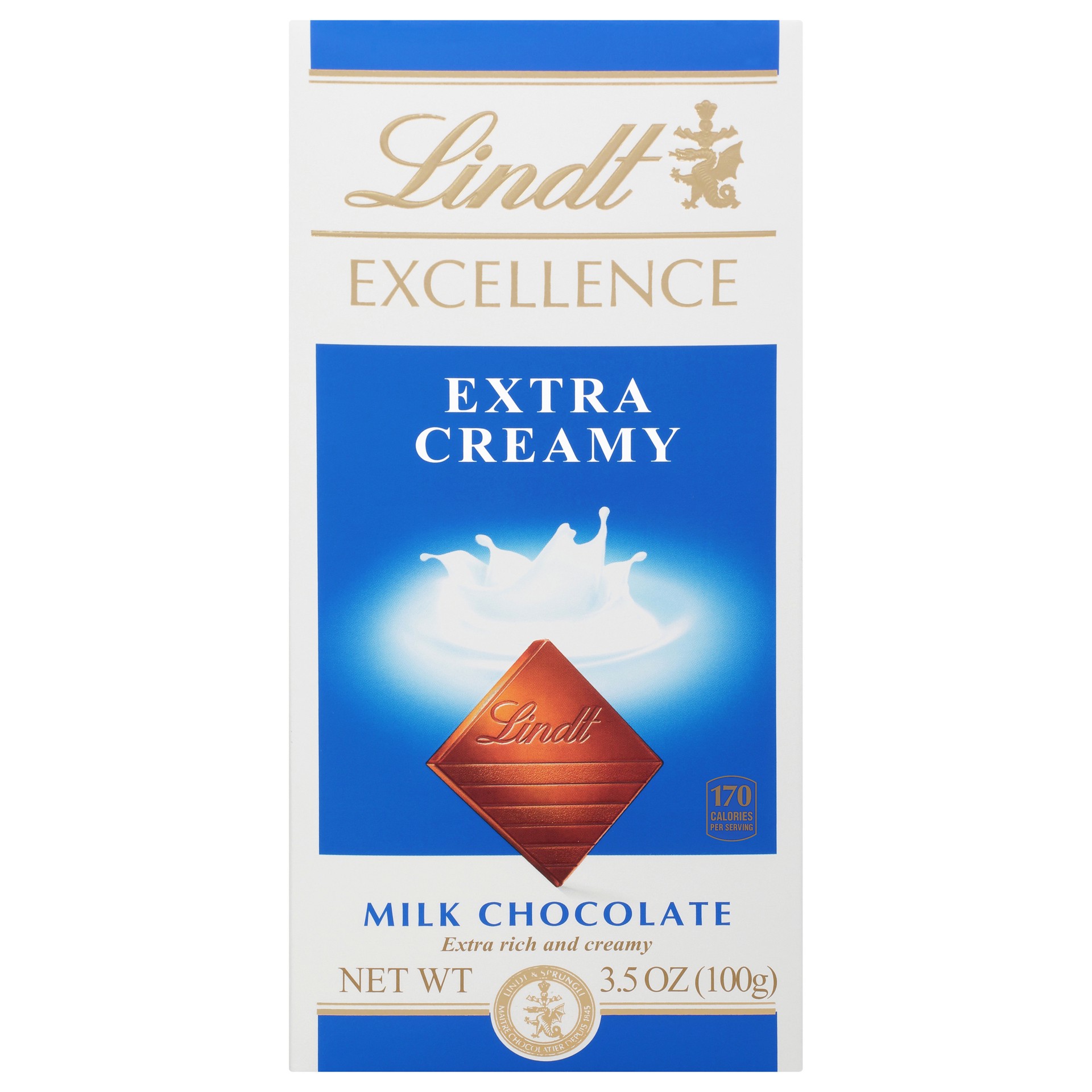 slide 1 of 1, Lindt Excellence Extra Creamy Milk Chocolate 3.5 oz, 3.5 oz