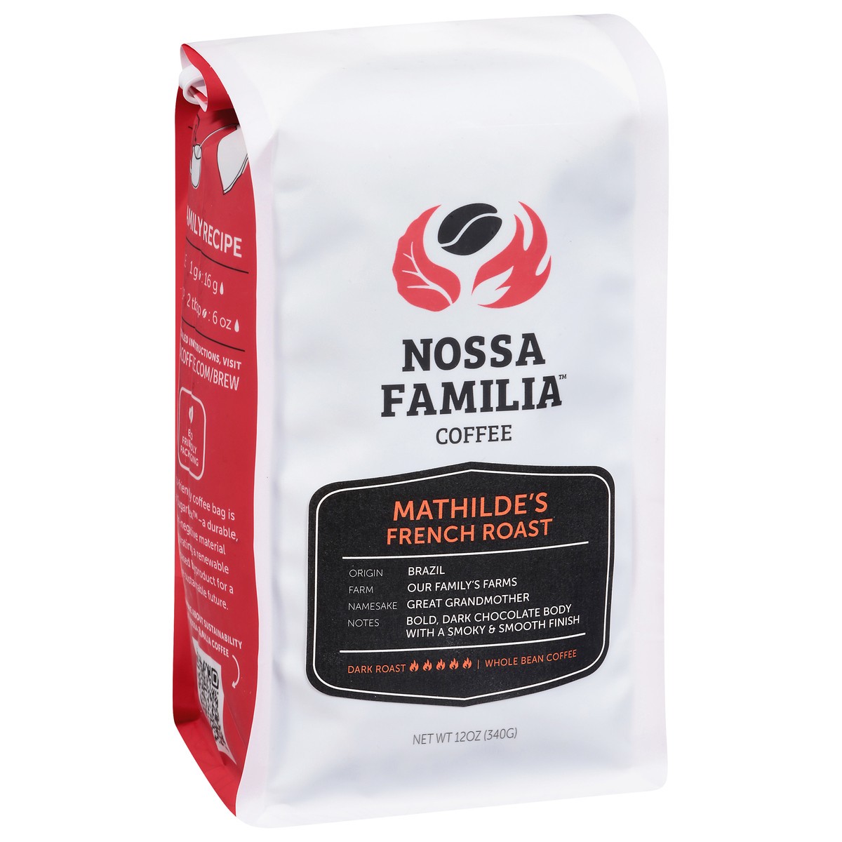 slide 7 of 12, Nossa Familia Whole Bean Dark Roast Mathilde's French Roast Coffee 12 oz, 12 oz
