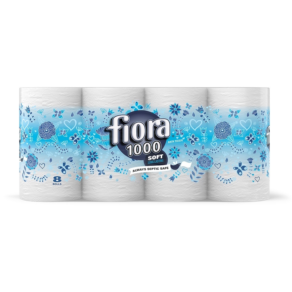 slide 1 of 1, Fiora 1 Ply Toilet Paper, 8 ct