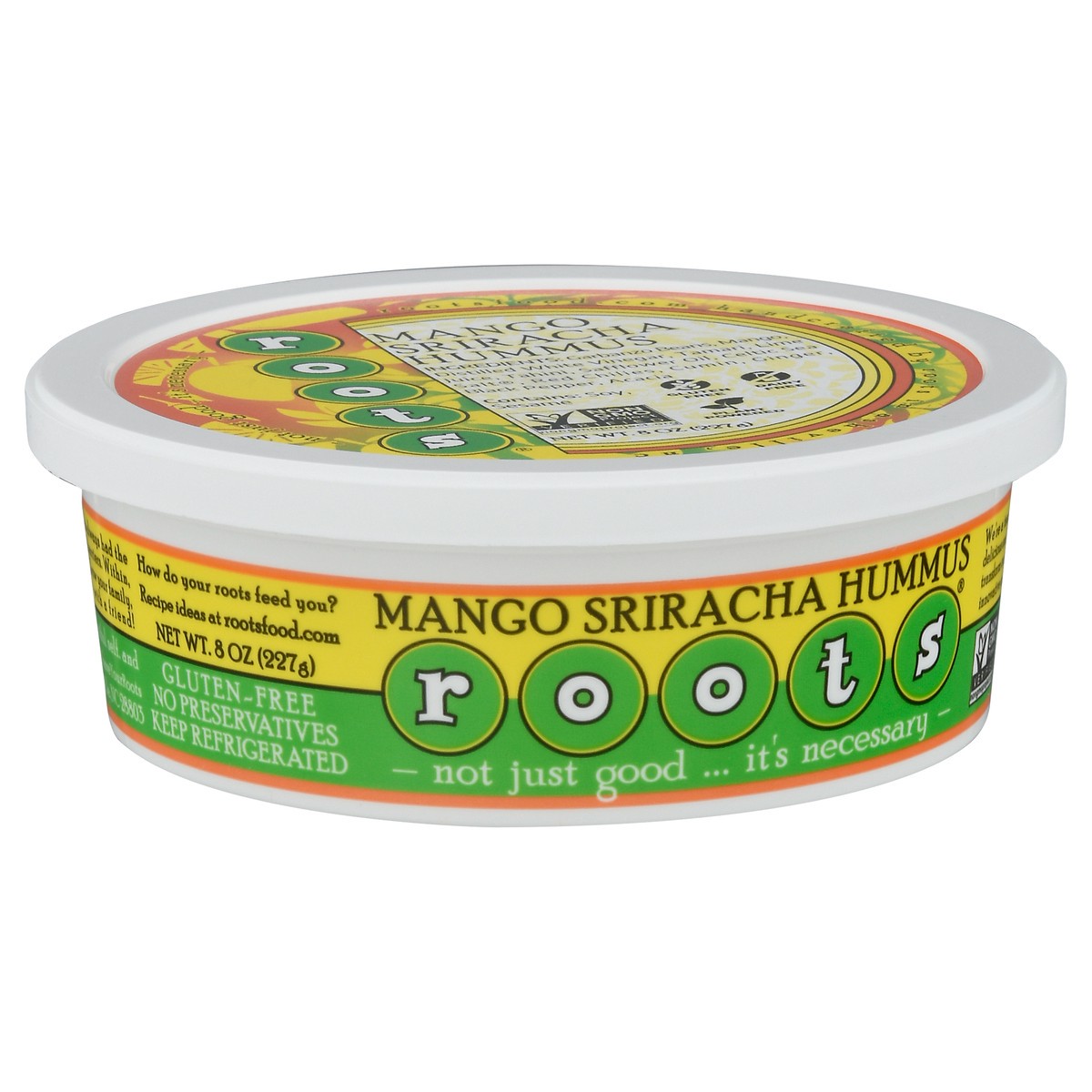 slide 3 of 12, Roots Mango Sriracha Hummus 8 oz, 8 oz