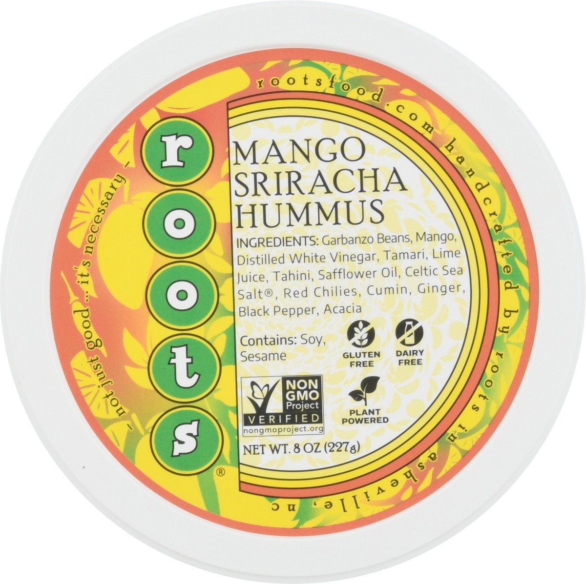 slide 8 of 12, Roots Mango Sriracha Hummus 8 oz, 8 oz