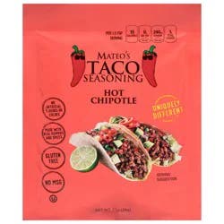Mateo's Hot Chipotle Taco Seasoning 1 oz