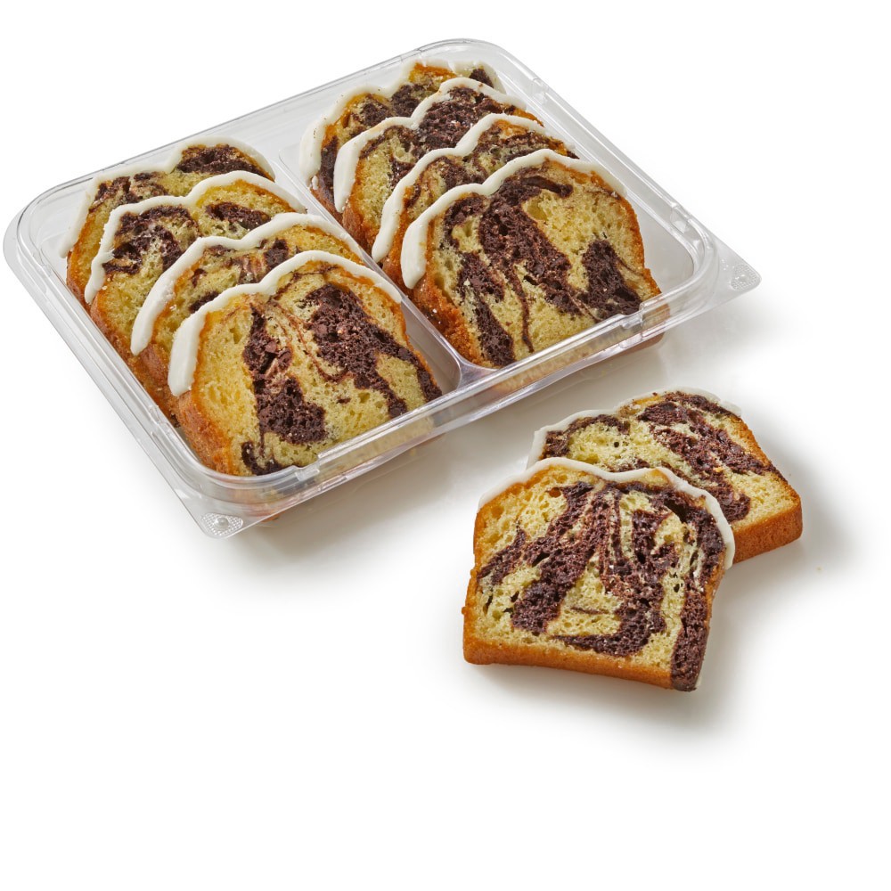 slide 1 of 3, Bakery Fresh Marble Sliced Loaf Cake, 14.1 oz