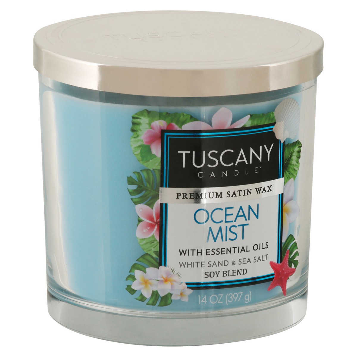 slide 5 of 12, Tuscany Candle Ocean Mist Glass Jar Candle - Blue, 1 ct