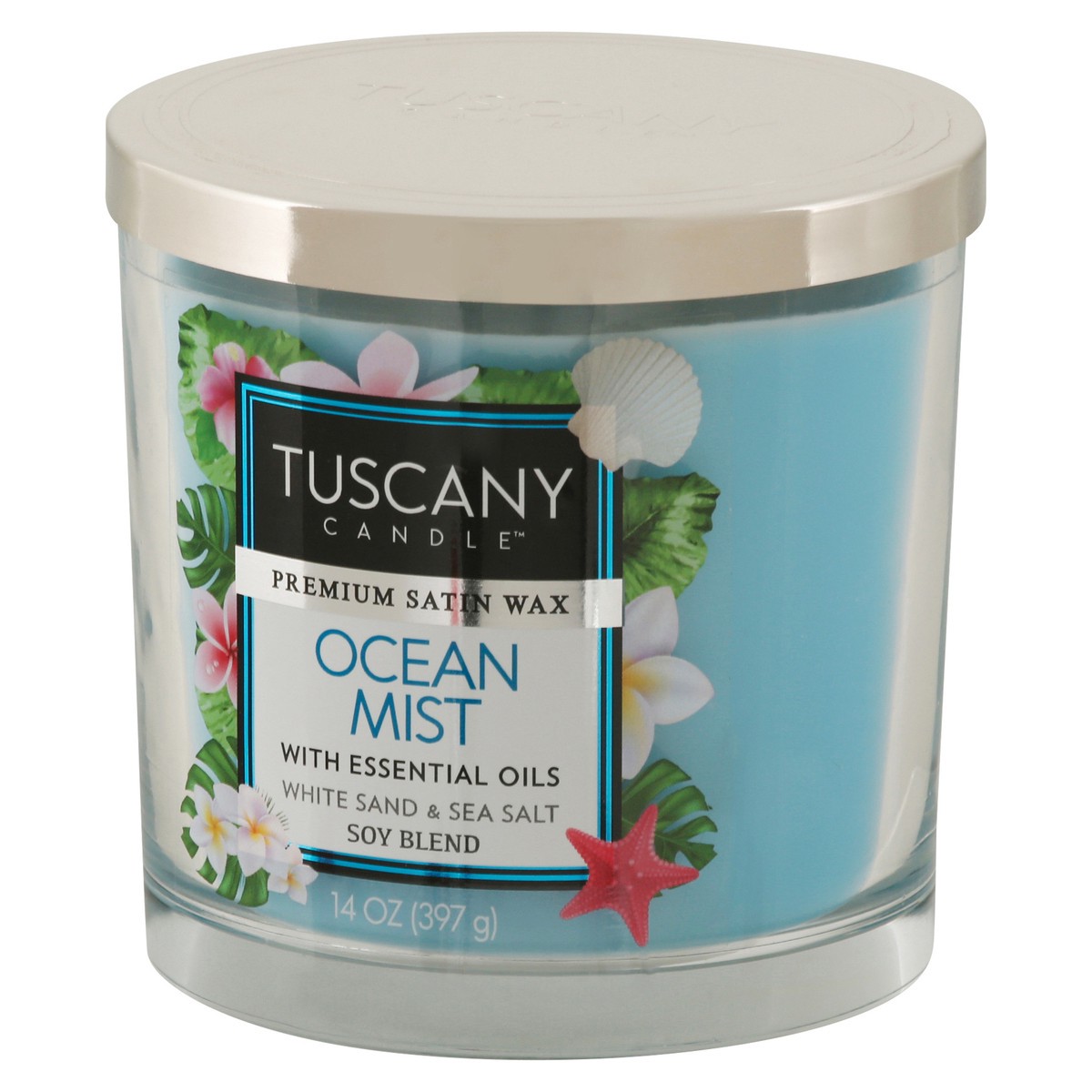 slide 6 of 12, Tuscany Candle Ocean Mist Glass Jar Candle - Blue, 1 ct