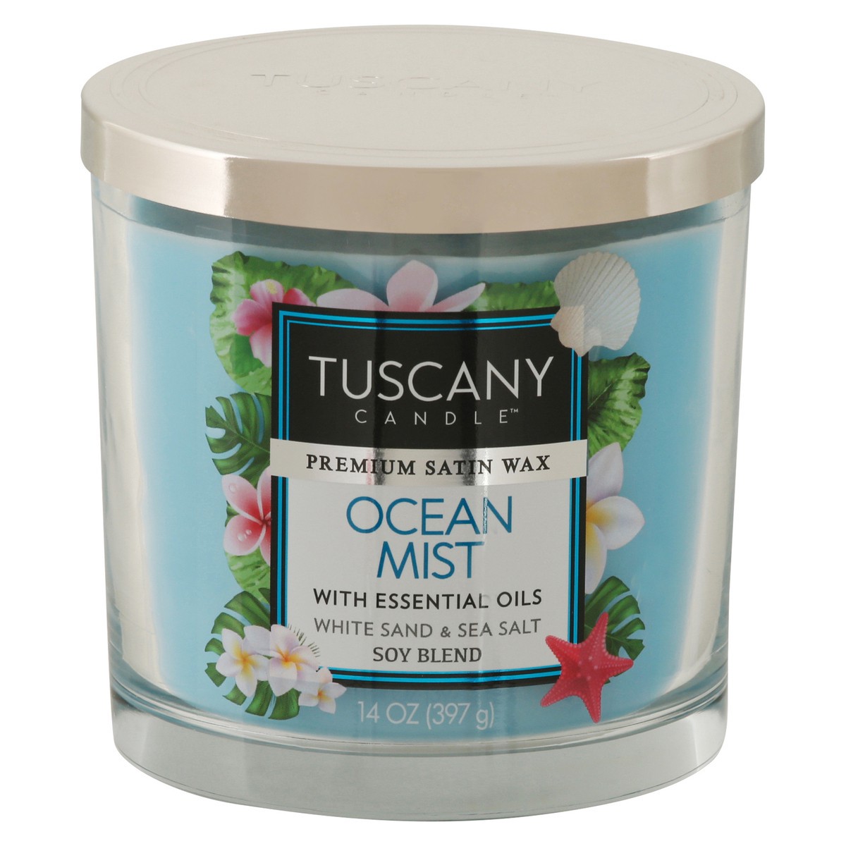 slide 1 of 12, Tuscany Candle Ocean Mist Glass Jar Candle - Blue, 1 ct