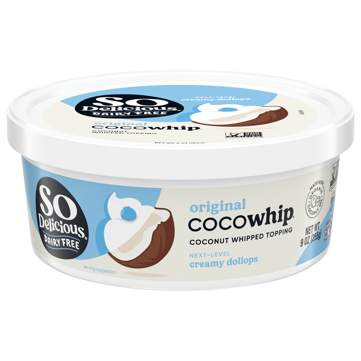 slide 1 of 5, So Delicious Original CocoWhip, Vegan, 9 Oz., Tub, 9 oz