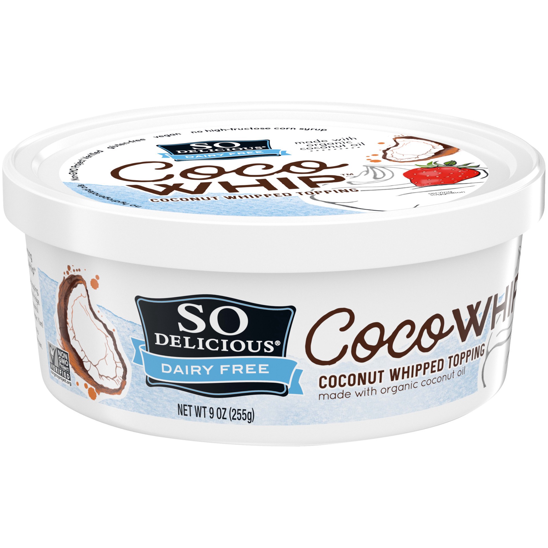 slide 5 of 5, So Delicious Dairy Free CocoWhip Original, Vegan, Non-GMO Project Verified, 9 oz. Tub, 9 oz