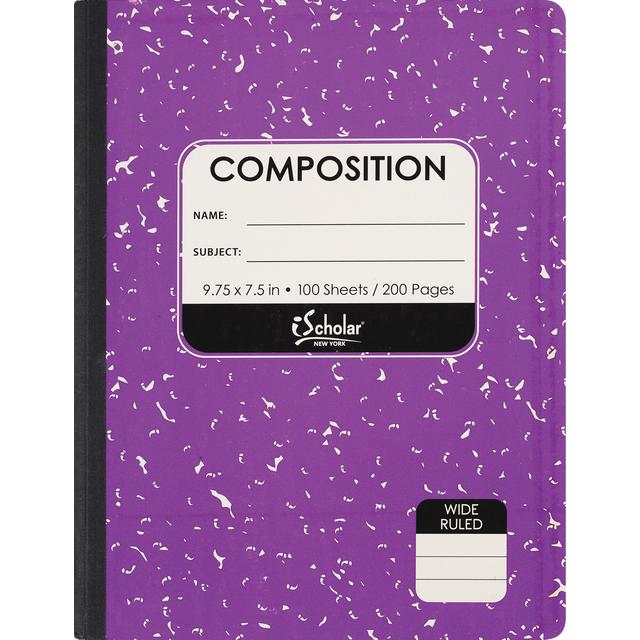 slide 1 of 1, Composition Notebook, Wide Ruled, 100 ct