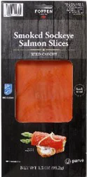 Foppen Smoked Wild Sockeye Salmon, Sliced