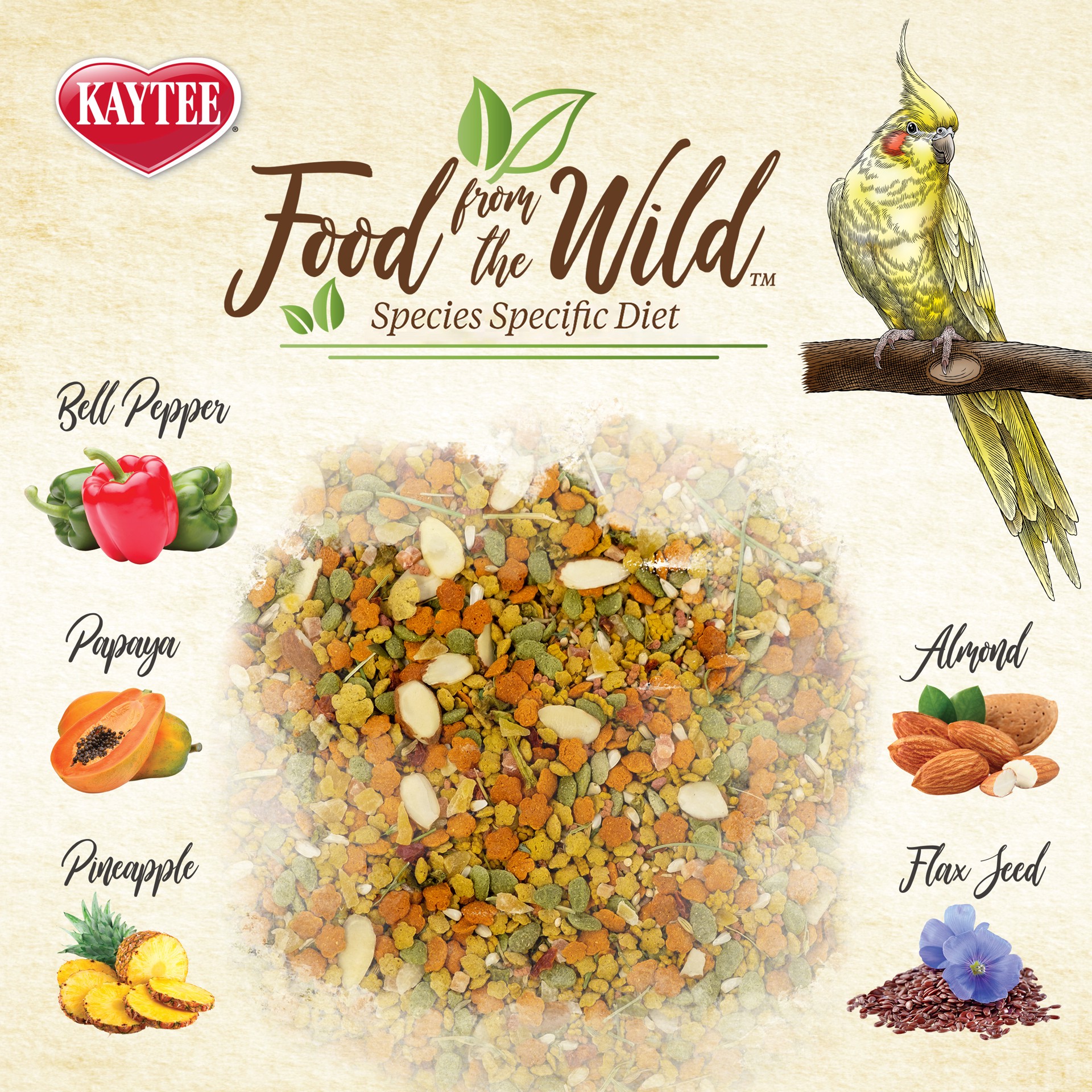 slide 9 of 10, Kaytee Food from the Wild Cockatiel Food 2.5 Pound, 2.5 lb