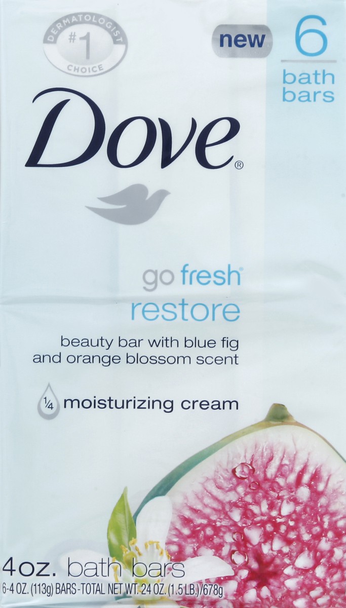 slide 1 of 5, Dove Beauty Bar 6 ea, 6 ct