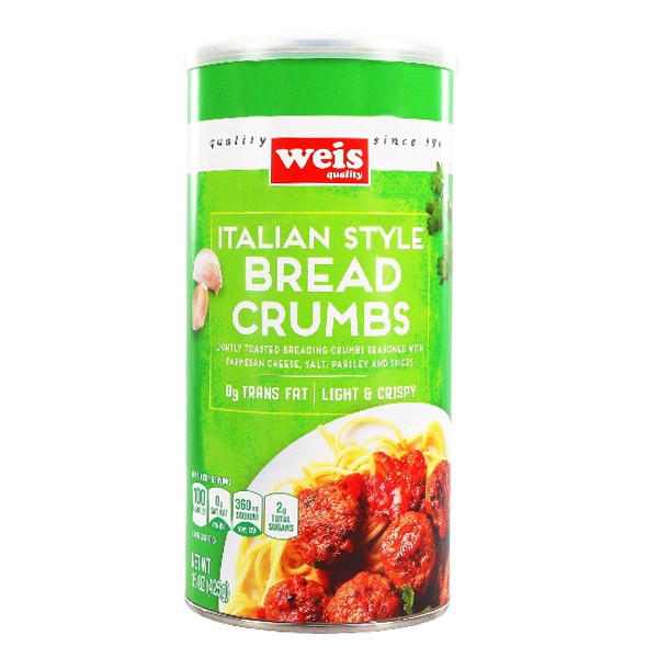 slide 1 of 6, Weis Quality Italian Style Bread Crumbs, 15 oz