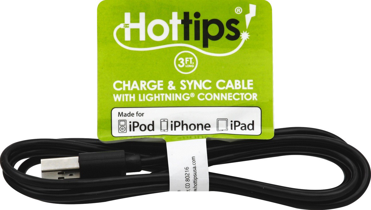 slide 2 of 2, Hottips! Hottips Apple Lightning MFI Cable - Each, 1 ct