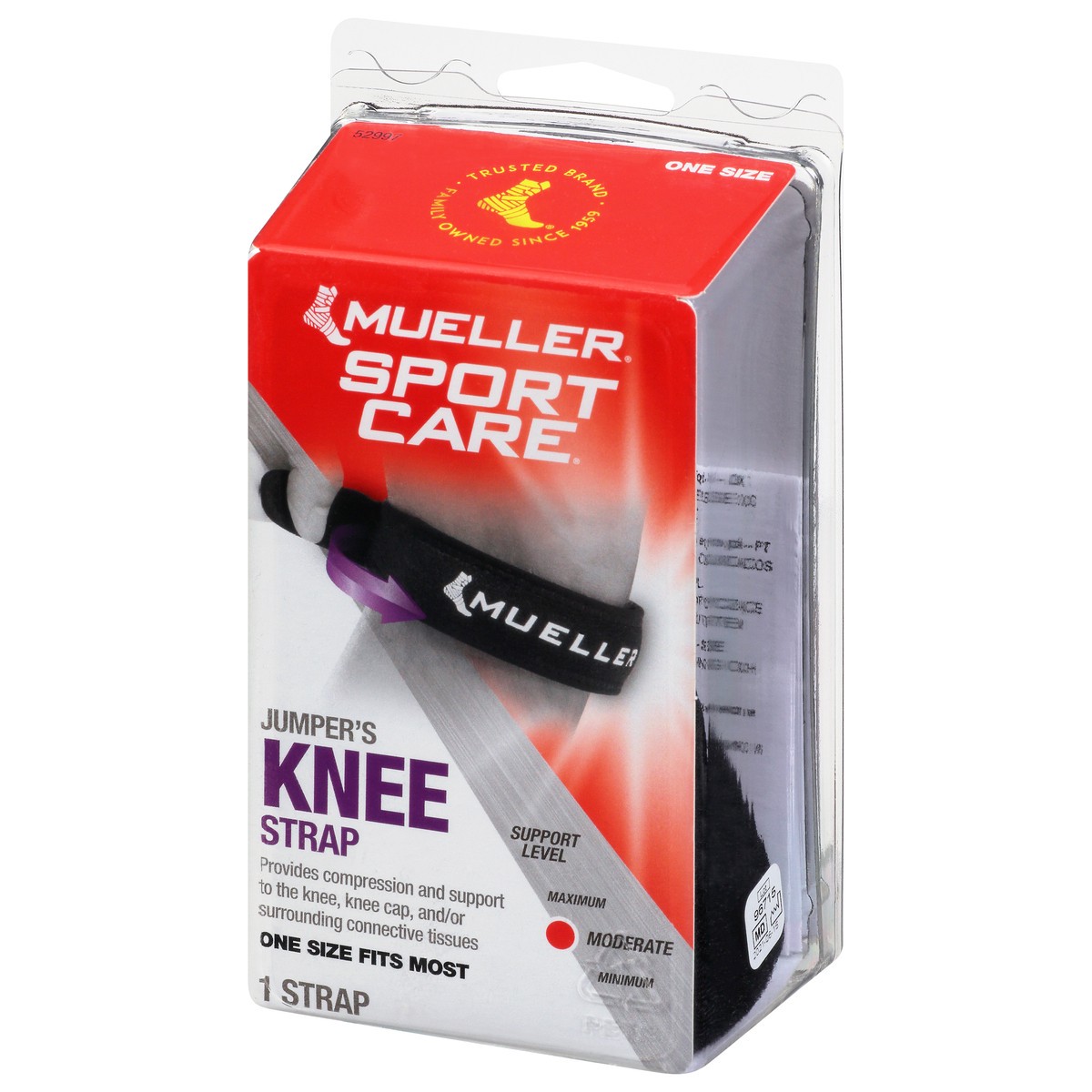 slide 3 of 9, Mueller Jumper's Knee Strap, Black, 1 ct