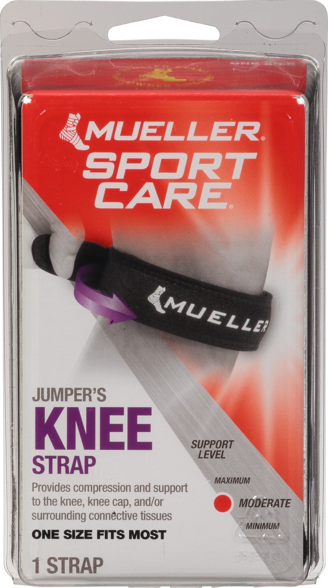 slide 6 of 9, Mueller Jumper's Knee Strap, Black, 1 ct