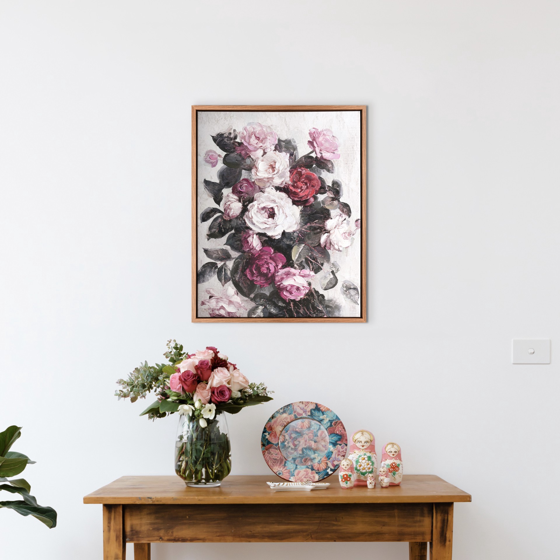 slide 5 of 5, 20" Rose Canvas Wall Art By Ashland, 16 in x 20 in