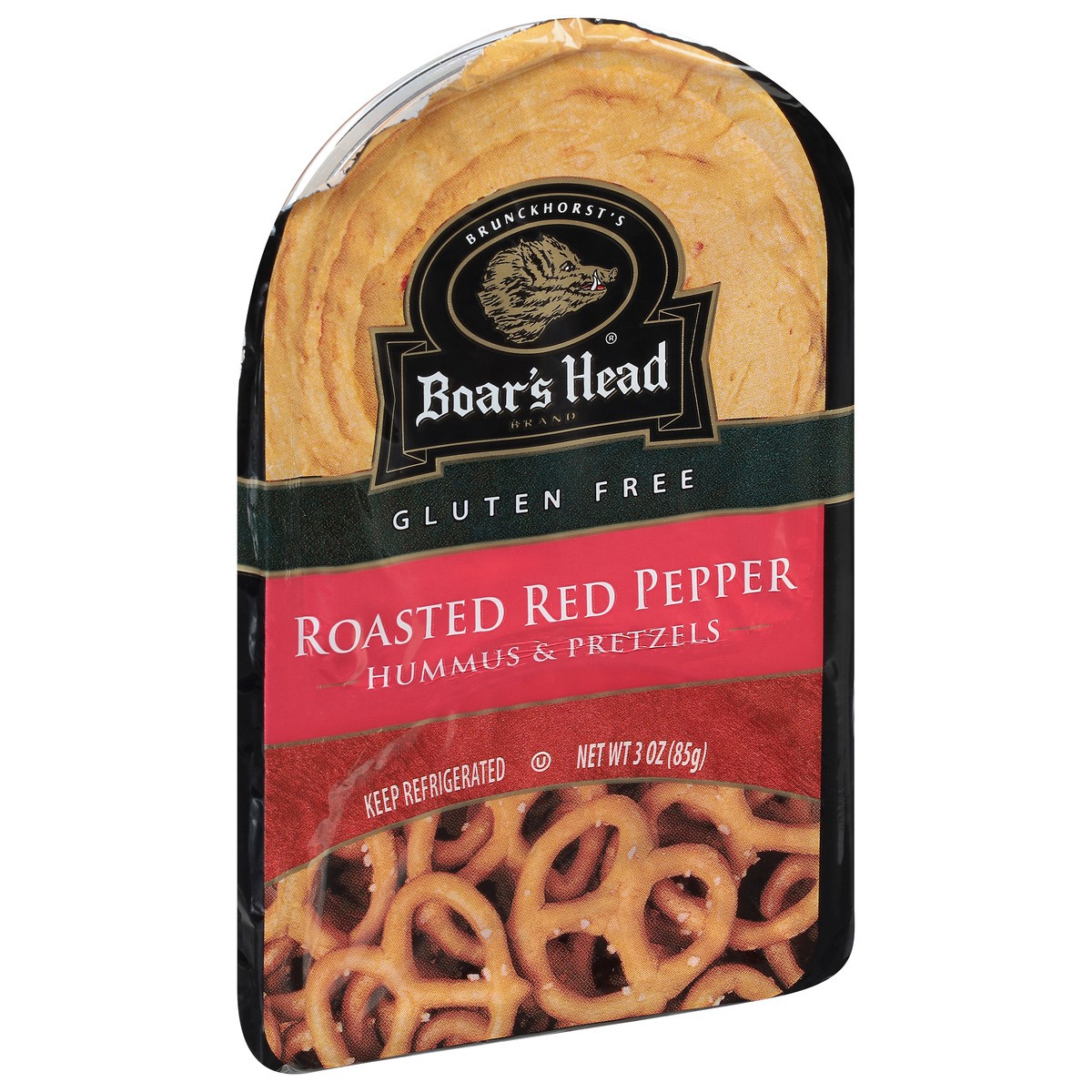 slide 6 of 9, Boar's Head Pepper Hummus & Pretzels, 3 oz