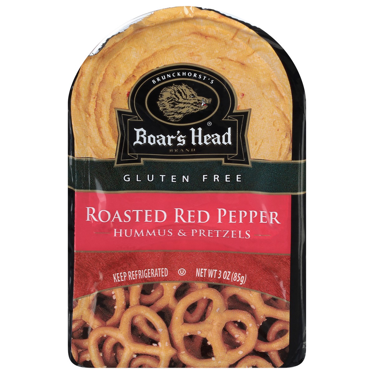 slide 1 of 9, Boar's Head Pepper Hummus & Pretzels, 3 oz