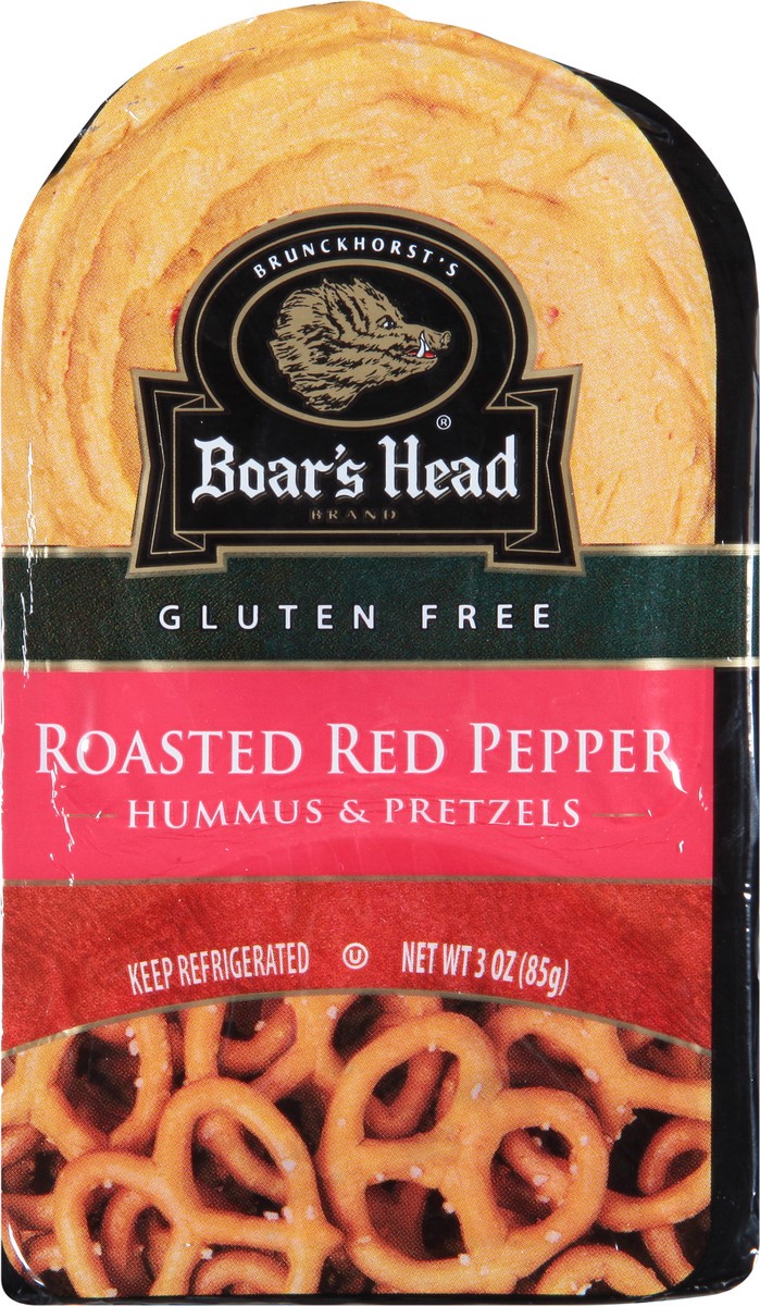 slide 3 of 9, Boar's Head Pepper Hummus & Pretzels, 3 oz