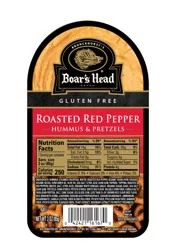 Boar's Head Roasted Red Pepper Hummus & Pretzels