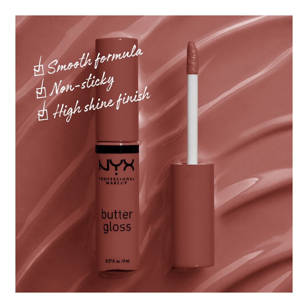 slide 2 of 6, NYX Professional Makeup Butter Gloss 16 Praline, 0.27 fl oz