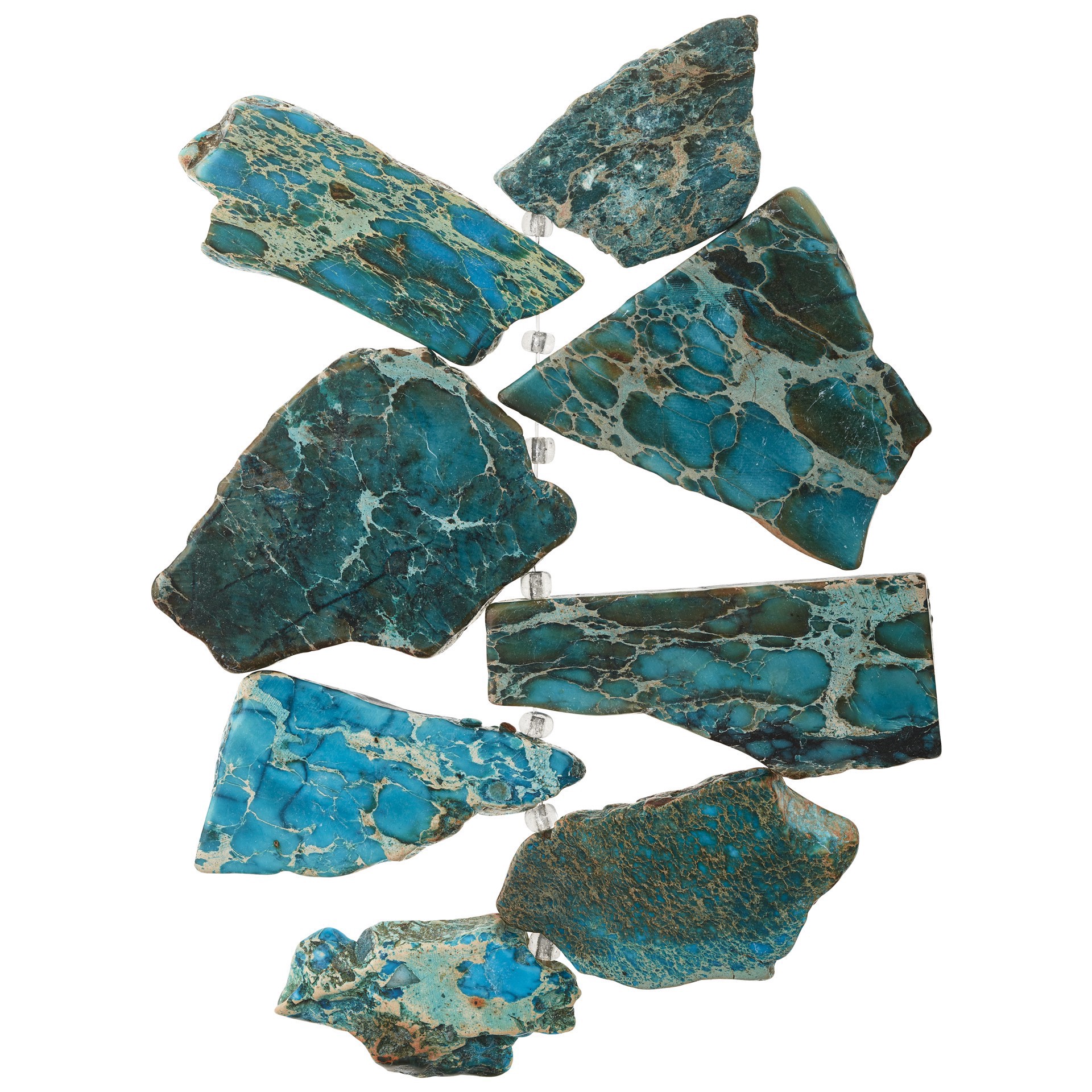 slide 2 of 3, Blue Imperial Jasper Nugget Beads By Bead Landing, 25mm-45mm