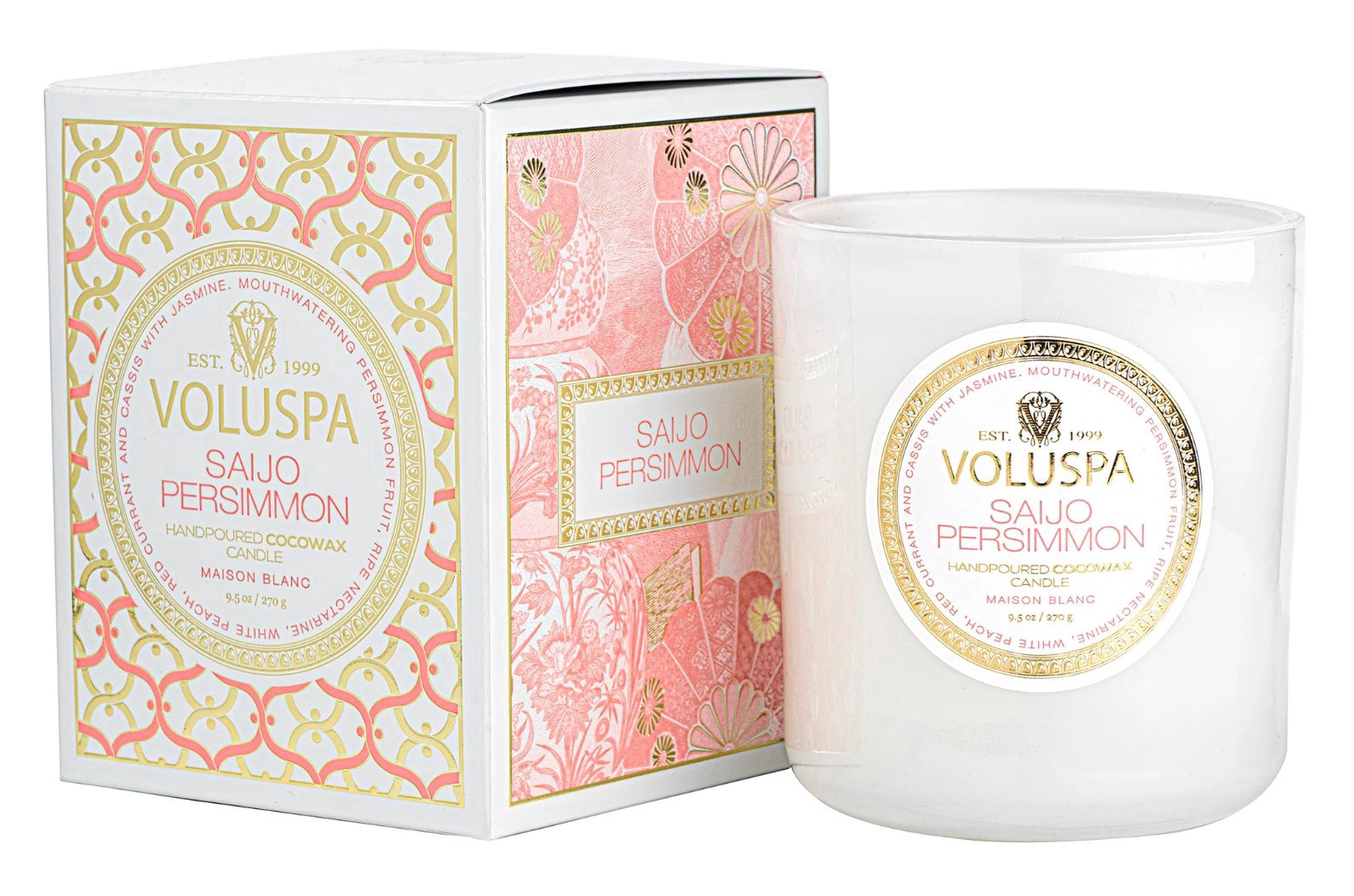 slide 1 of 1, Voluspa Saijo Persimmon Box Candle, 9.5 oz