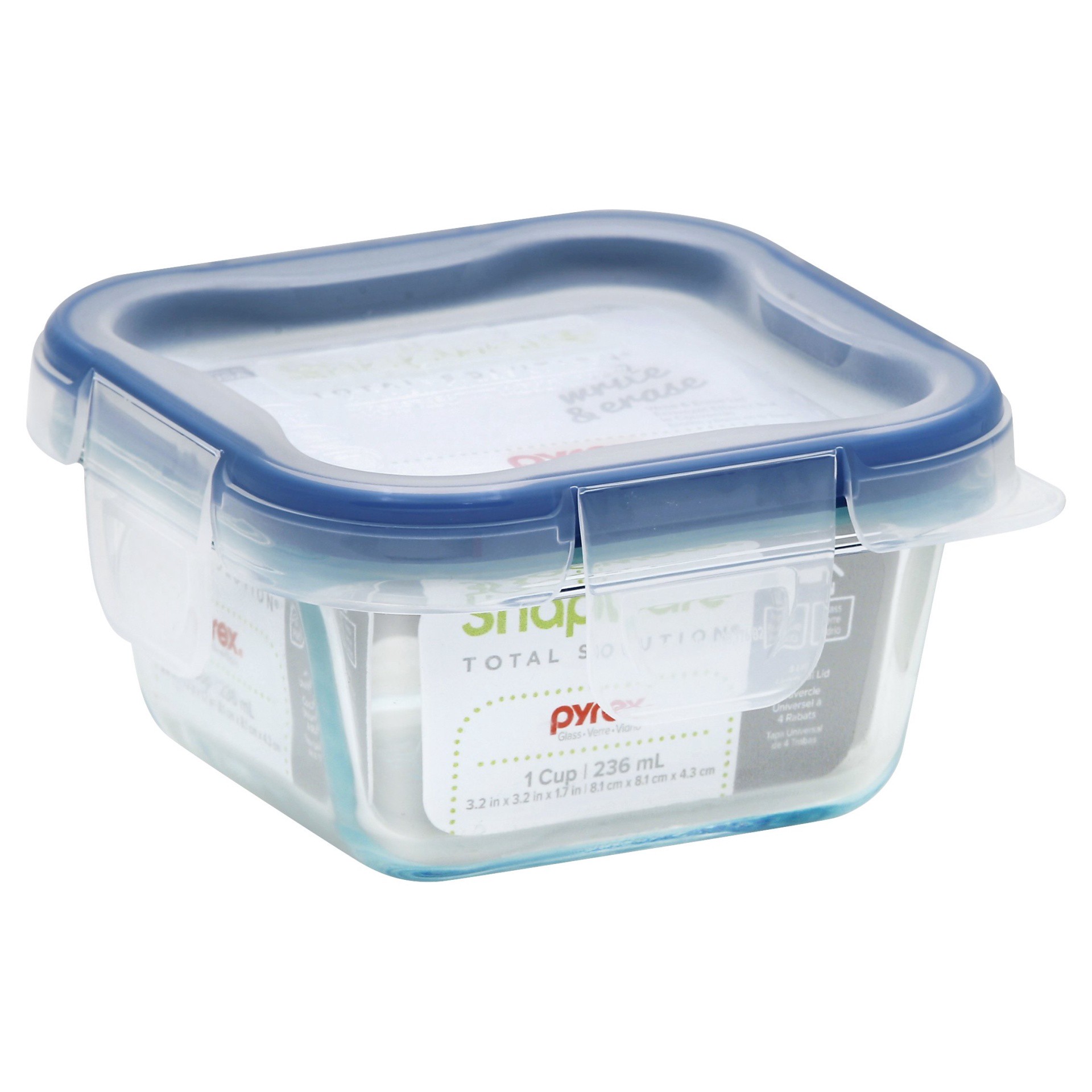 slide 1 of 12, Snapware Total Solution 1 Cup Pyrex Glass Food Storage 1 ea, 1 ct