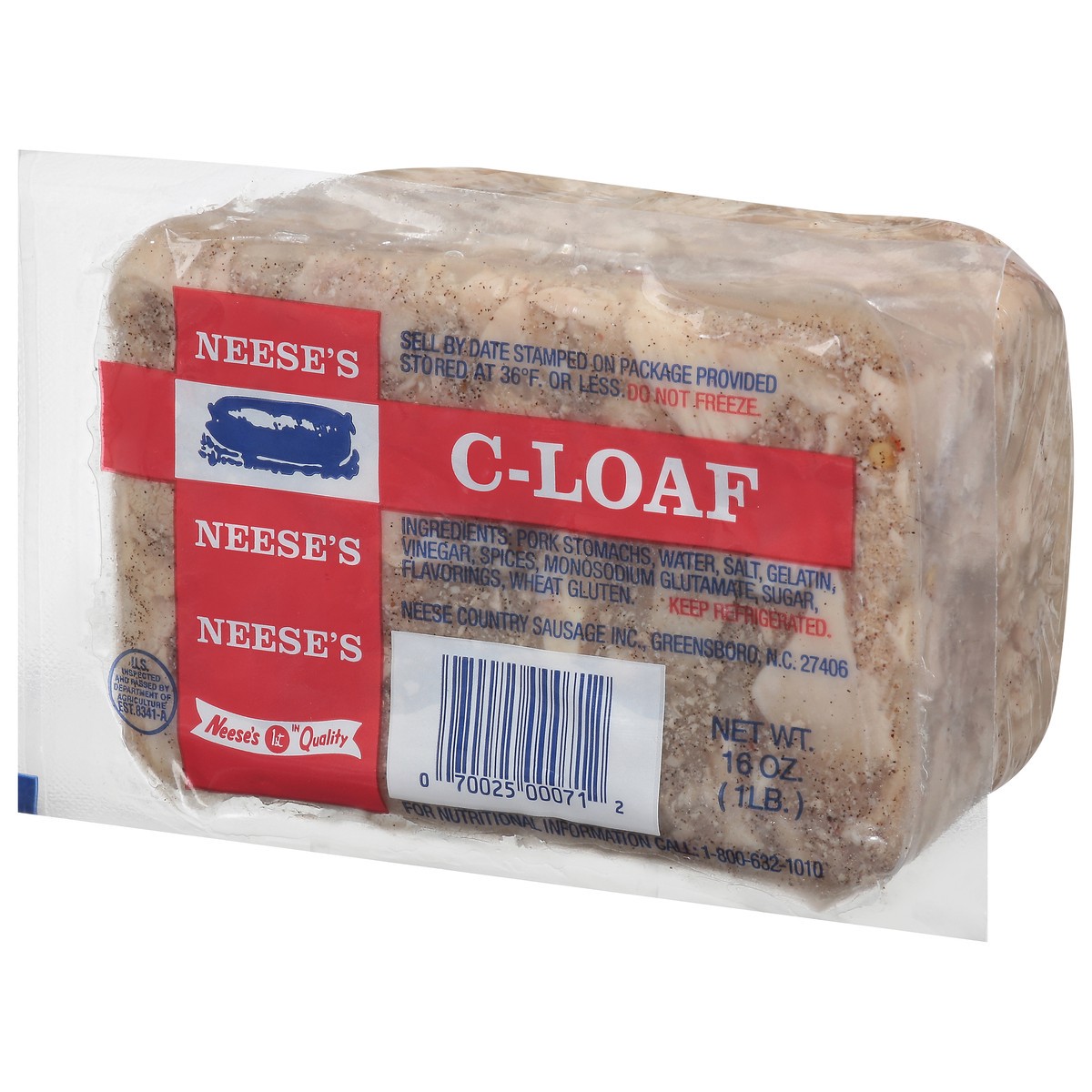 slide 5 of 10, Neese's C-Loaf 16 oz, 16 oz