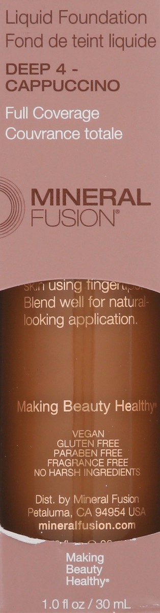 slide 9 of 9, Mineral Fusion Deep 4 - Cappuccino Full Coverage Liquid Foundation 1.0 fl oz, 1 ct